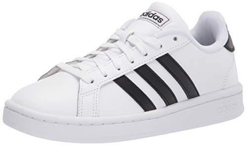 adidas men's Grand Court Sneaker, White/Black/White, 12 US