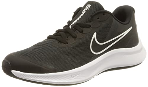 Nike Unisex-Child Star Runner 3 Pre School Running Shoe (Black/White, Numeric_3)