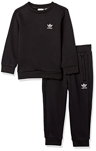 adidas Originals unisex child Adicolor Crew Set Track Suit, Black1, X-Small US