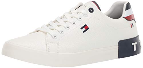 Tommy Hilfiger Men's Rezz Sneaker, White, 9.5