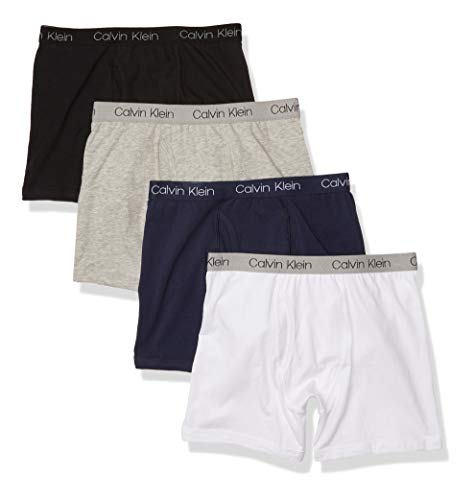 Calvin Klein boys Boys Underwear 4 Pack Boxer Briefs Value Pack Boxer Briefs, Black Iris Pack, Large
