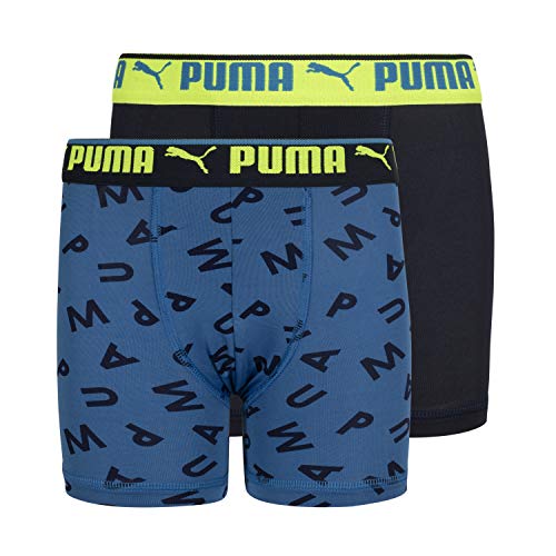 PUMA boys Printed Performance Boxer Briefs, Bright Blue, Medium US