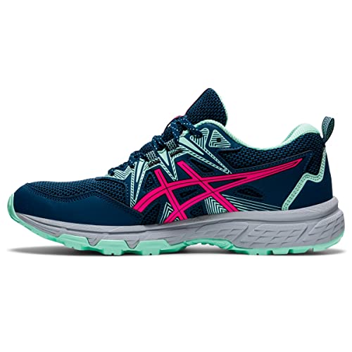 ASICS Women's Gel-Venture 8 Running Shoes, 10, MAKO Blue/Pink GLO