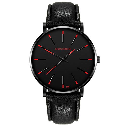 COOKI Men's Watches Fashion Business Luxury Wristwatch Analog Quartz Casual Dress Watch Stainless Steel Watch with Calendar