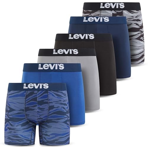 Levi's Mens Underwear 6 Pack Mens Boxer Briefs for Men Soft Stretch Microfiber