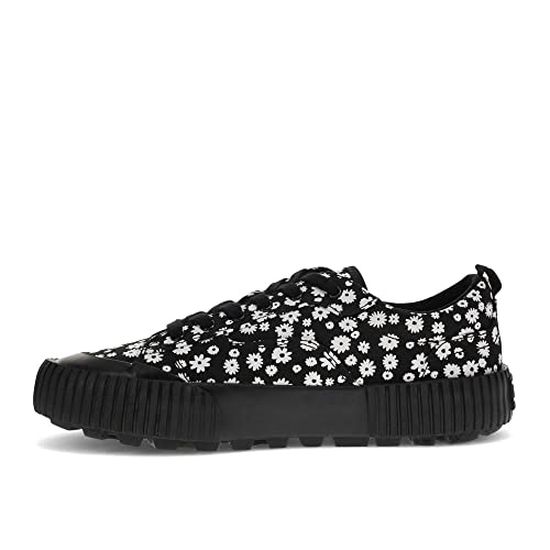 Levi's Womens Emma Floral Fashion Lo-Top Sporty Sneaker Shoe, Black Mono, 8 M